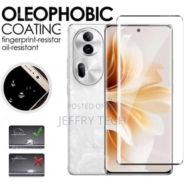 Oppo Reno 11pro Plus 5G - Black Edges Screen Protector HD T - thumbnail 3