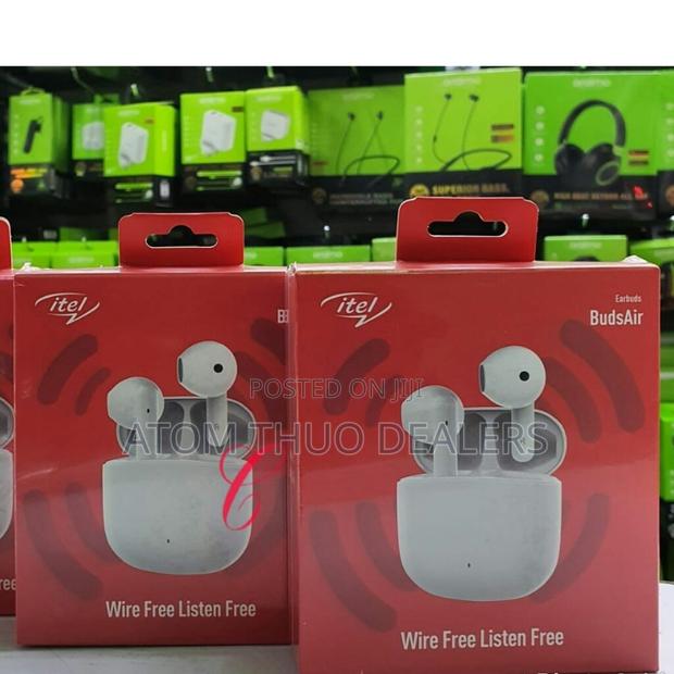 White Itel Buds Air Earbuds - main view