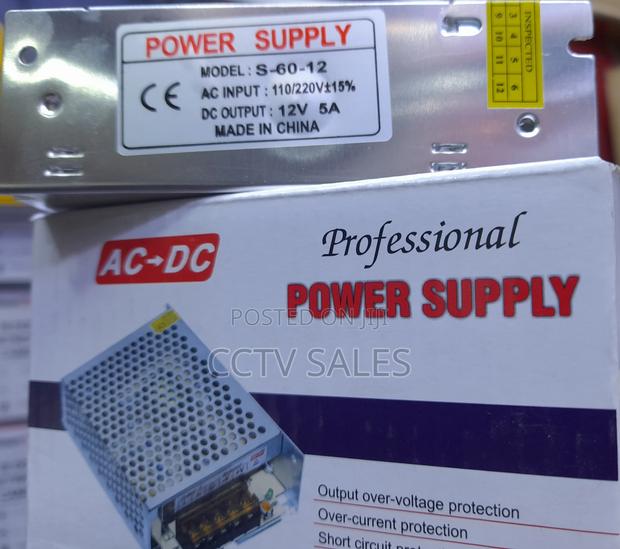 Universal CCTV Power Supply Box 12V 5A Amperes