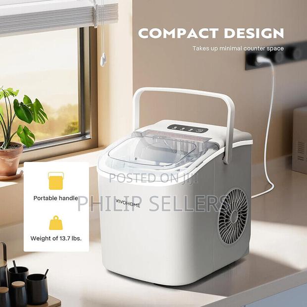 Countertop Bullet Ice Maker Portable Ice Machine With Scoop - thumbnail 2