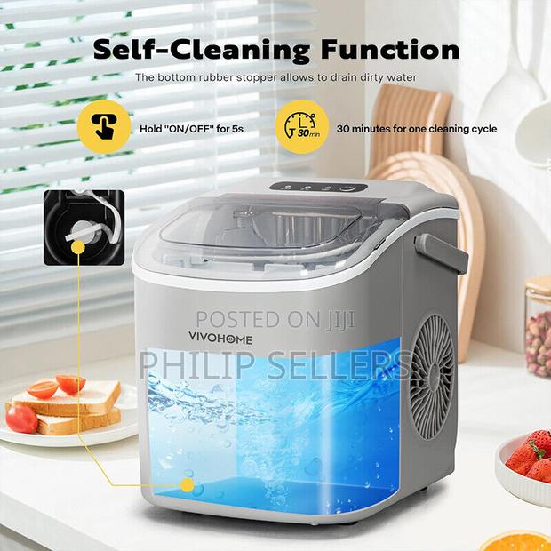 Countertop Bullet Ice Maker Portable Ice Machine With Scoop - thumbnail 3