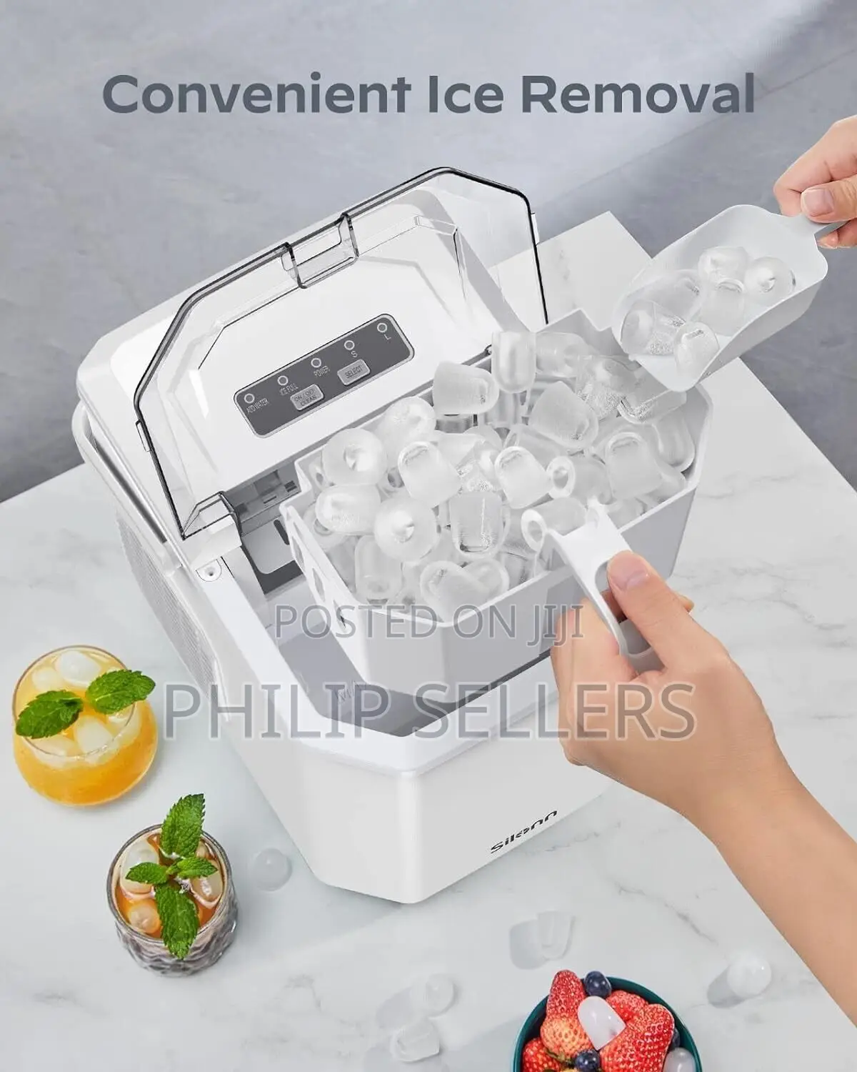 Portable Ice Maker Countertop Ice Machine With Ice Scoop And
