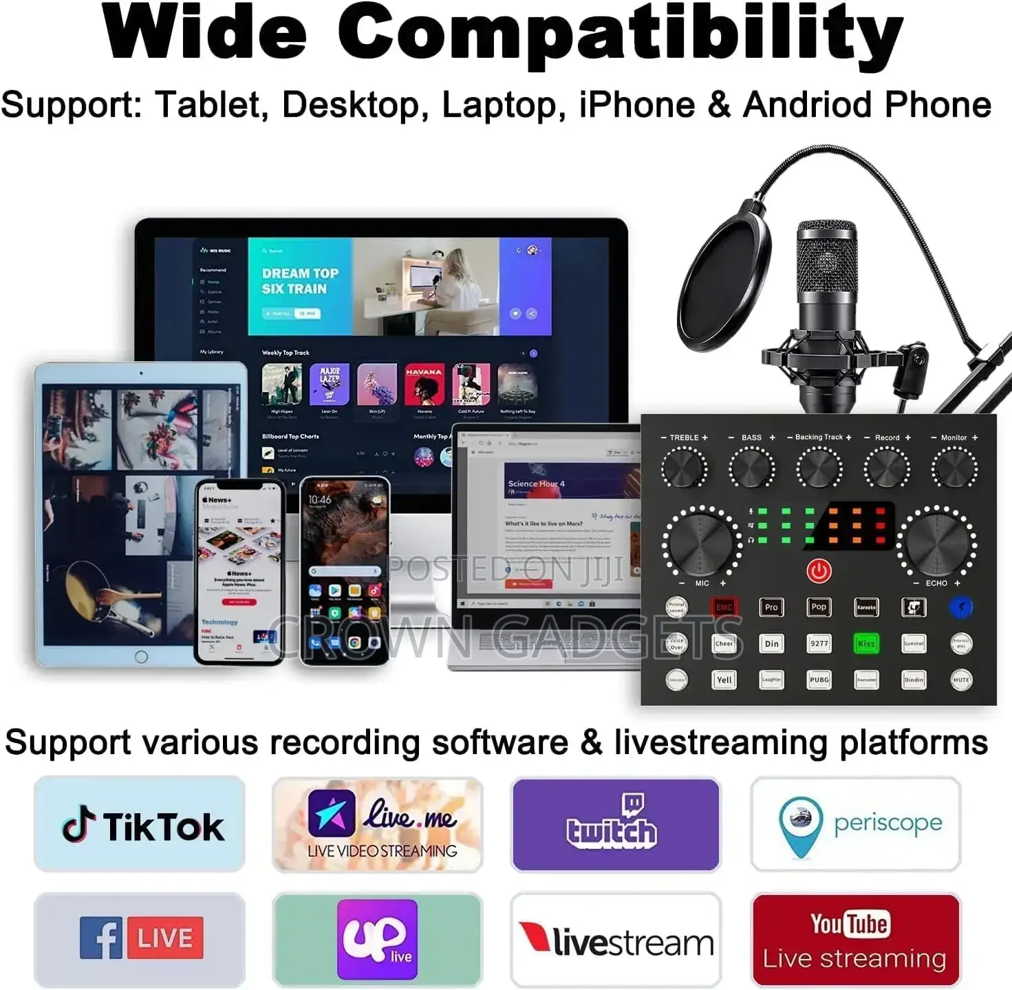 Bm800 V8 Sound Card Set Professional Audio Condense