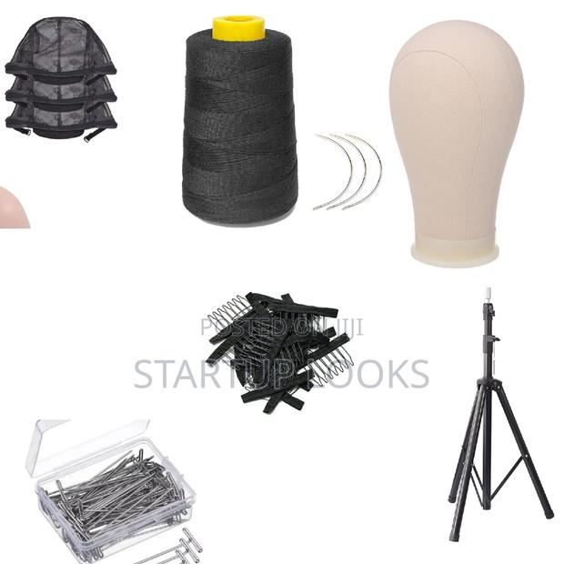 Professional Wig Making Kit; Canvas, Tripod Stand, Wig Caps - main view