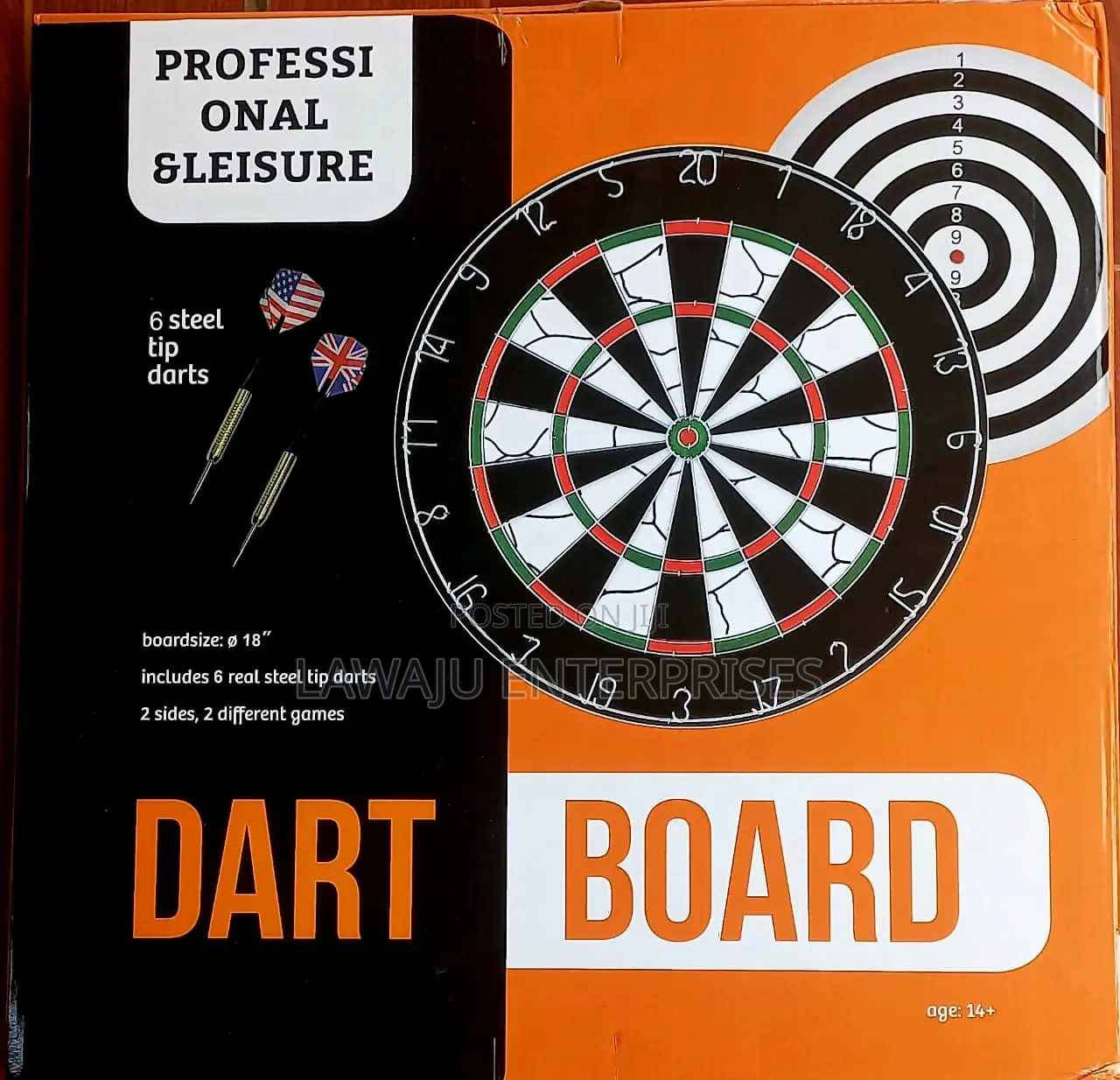 Leisure Dartboard With 6 Darts