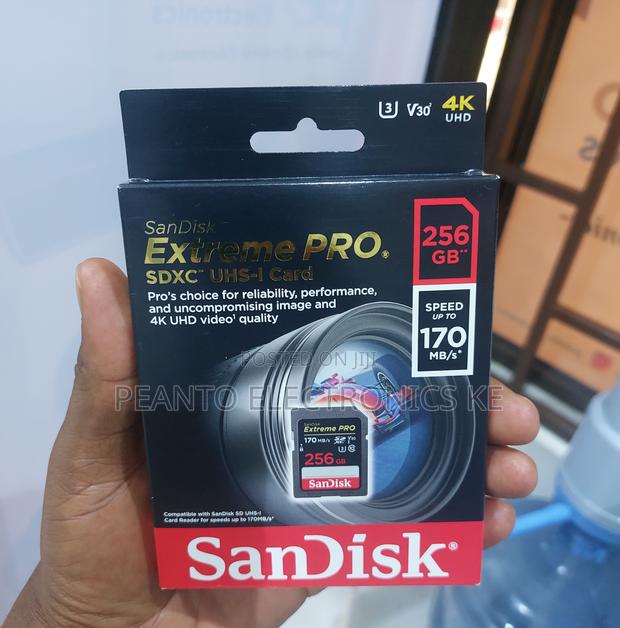 Sandisk 256gb 170mb/S Extreme Pro Uhs-I SDXC Memory Card