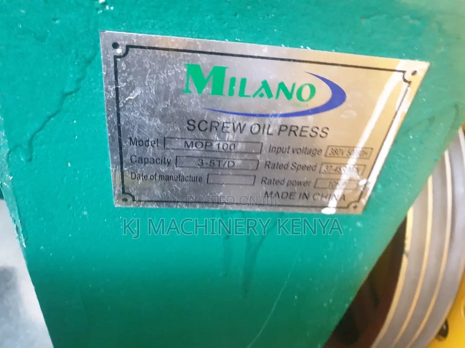 Oil Pressing Machine Milano Italia Production 3-5tonnes