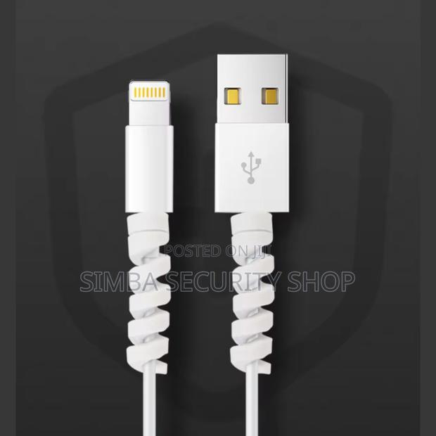 Spiral USB Cable Protector Silicone Flexible Cover Charging - thumbnail 3