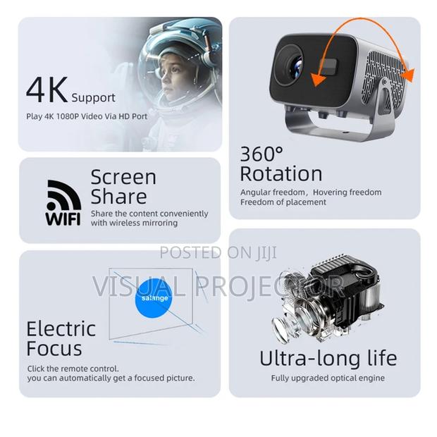 Anu A10 Android Projector With 150 Inch Screen Size - thumbnail 3