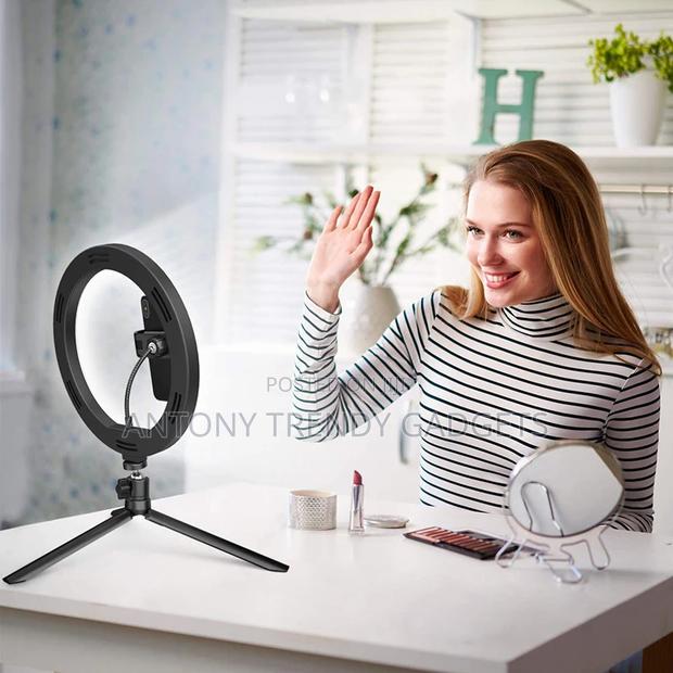 LED Selfie Ring Light Lamp With Tripod Stand Phone Clip For - thumbnail 3