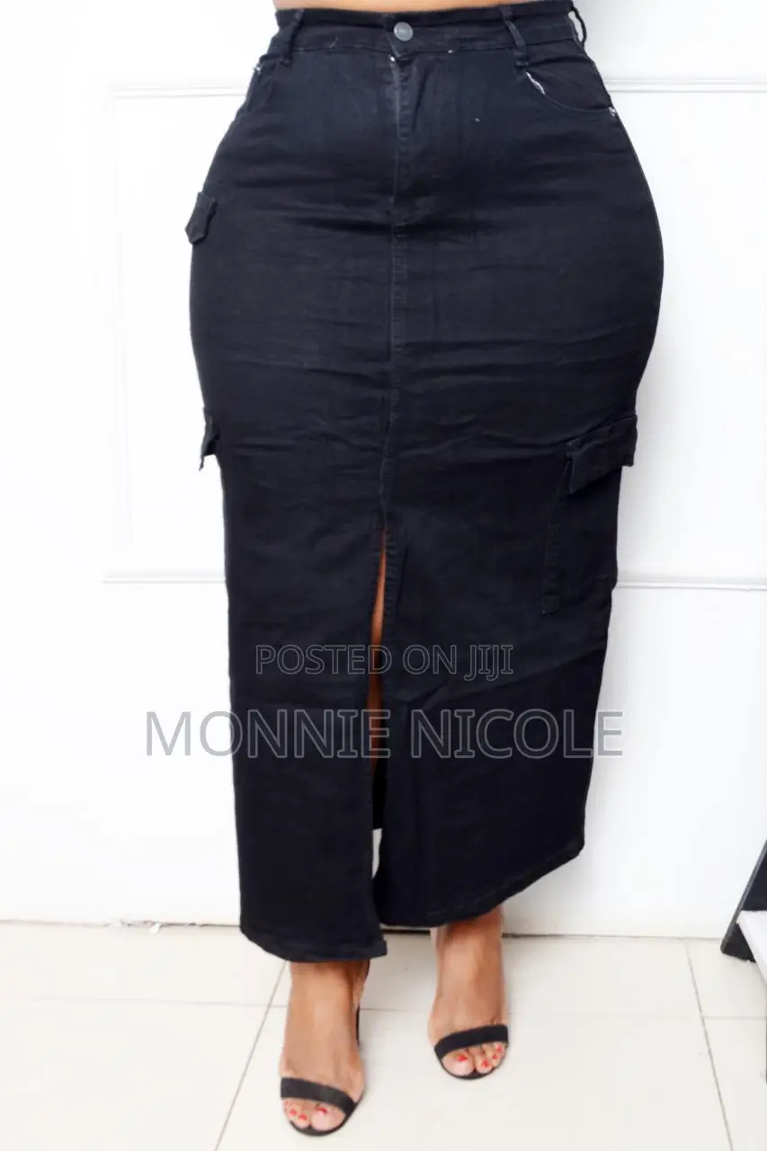 Long Pencil Black Skir/Long Denim Skirt in Nairobi Central Clothing