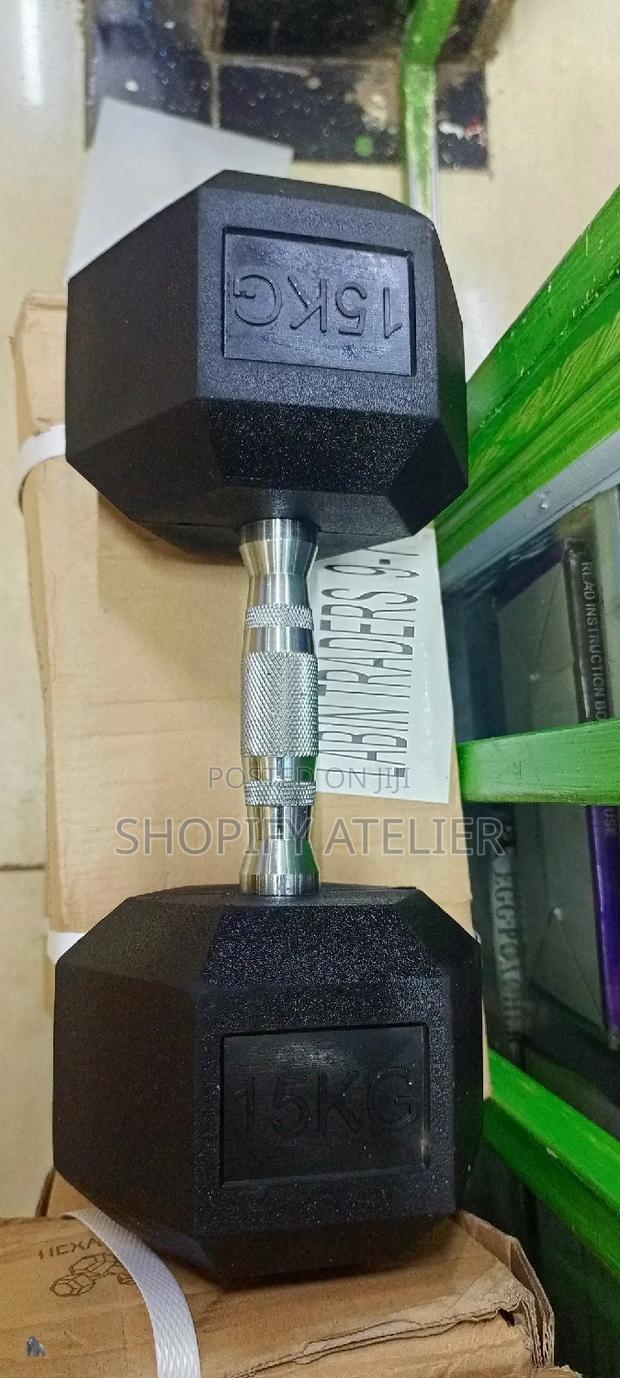 15kg Hexagonal Dumbell - main view