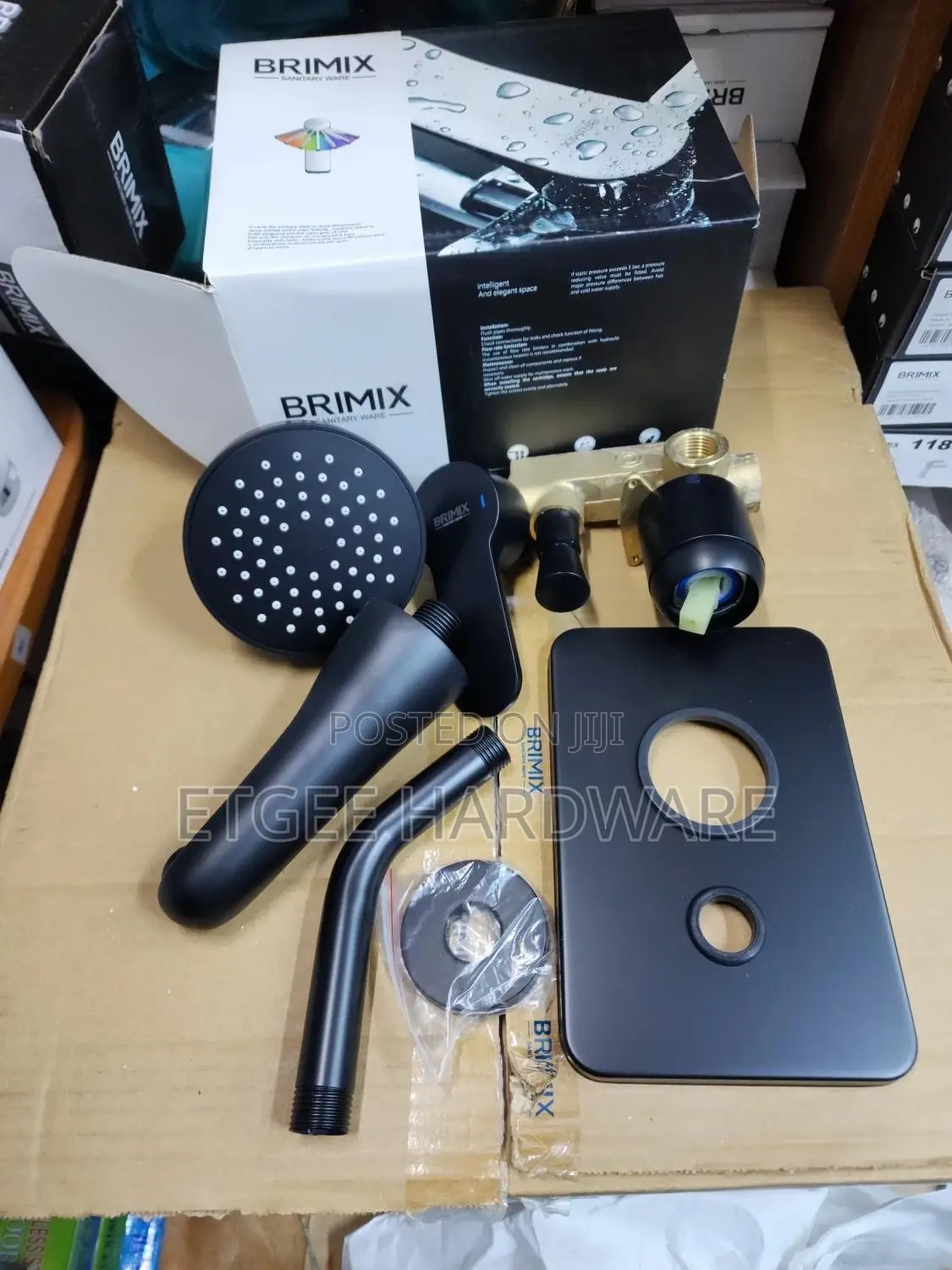 4way Black Concealed Shower Mixer