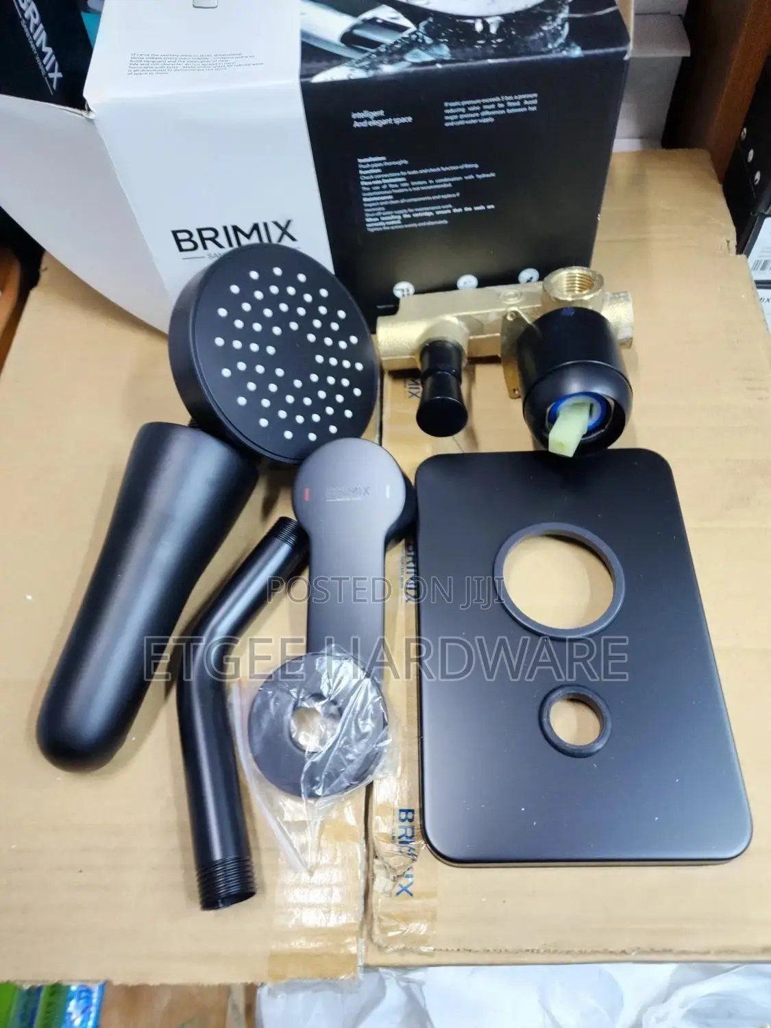 Brimix Concealed 4way Black Shower Mixer