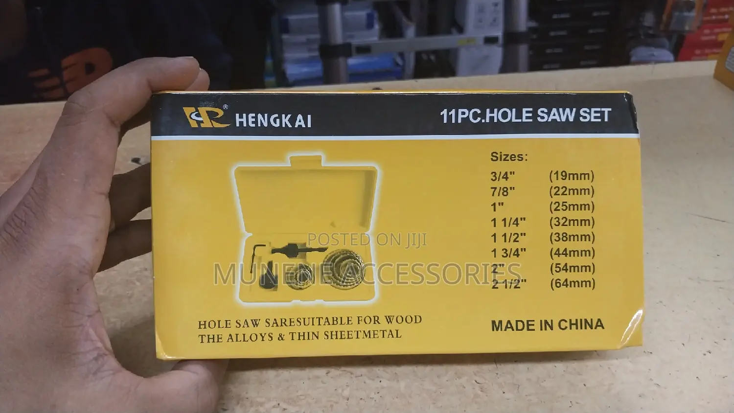 11pc Hole Saw Set (19mm - 64mm) Wood Holesaw