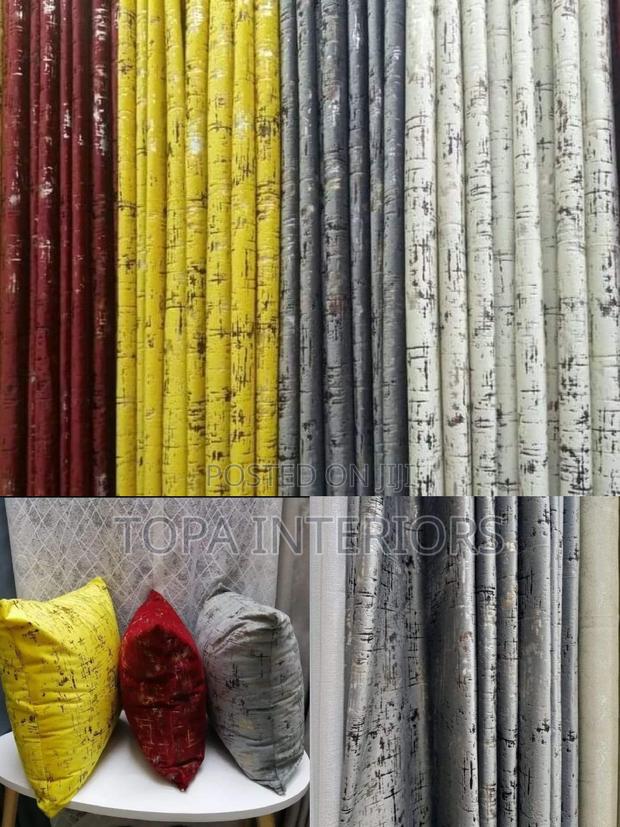 Velvet Curtains and Throw Pillows Velvet Curtains Pillows - main view