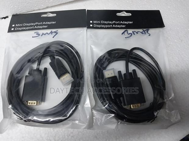 Display Port to Vga, 3m Dp to Vga Cable Connects Dp Port