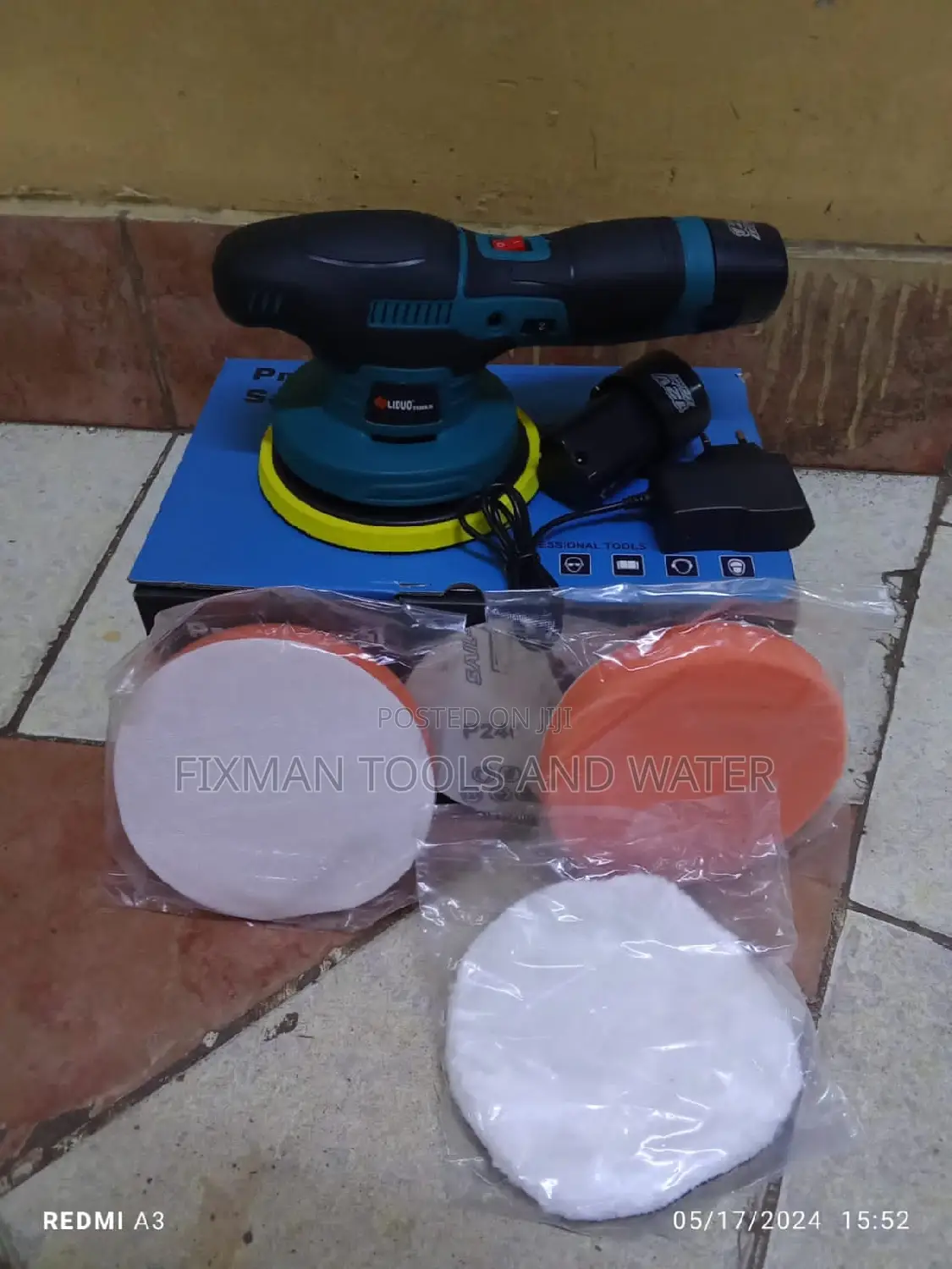 Orbital Sander Rechargeable 2 Batteries + Free Accessories