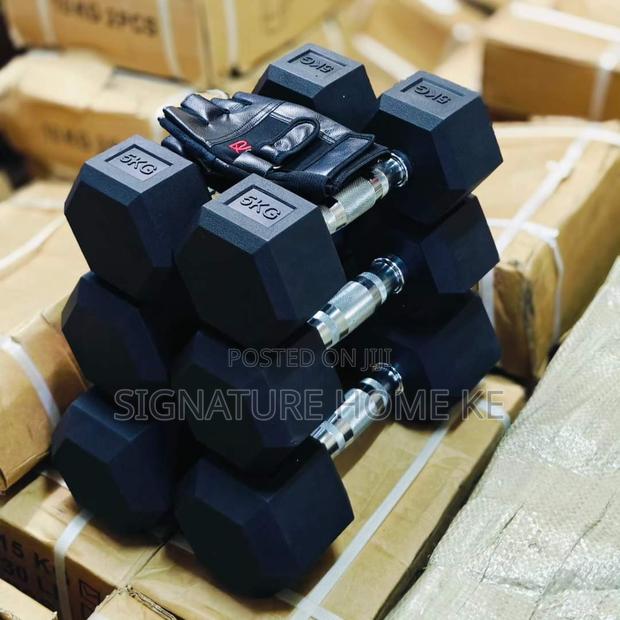 5kg Hexagonal Dumbells -Per Single Hand - main view