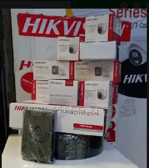 CCTV-Hikvision 4 Channel DVR + 2 Dome Camera + 2 Bullet Came