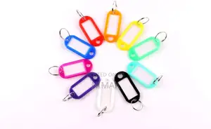 Keyrings Assorted Colours 6 Pack