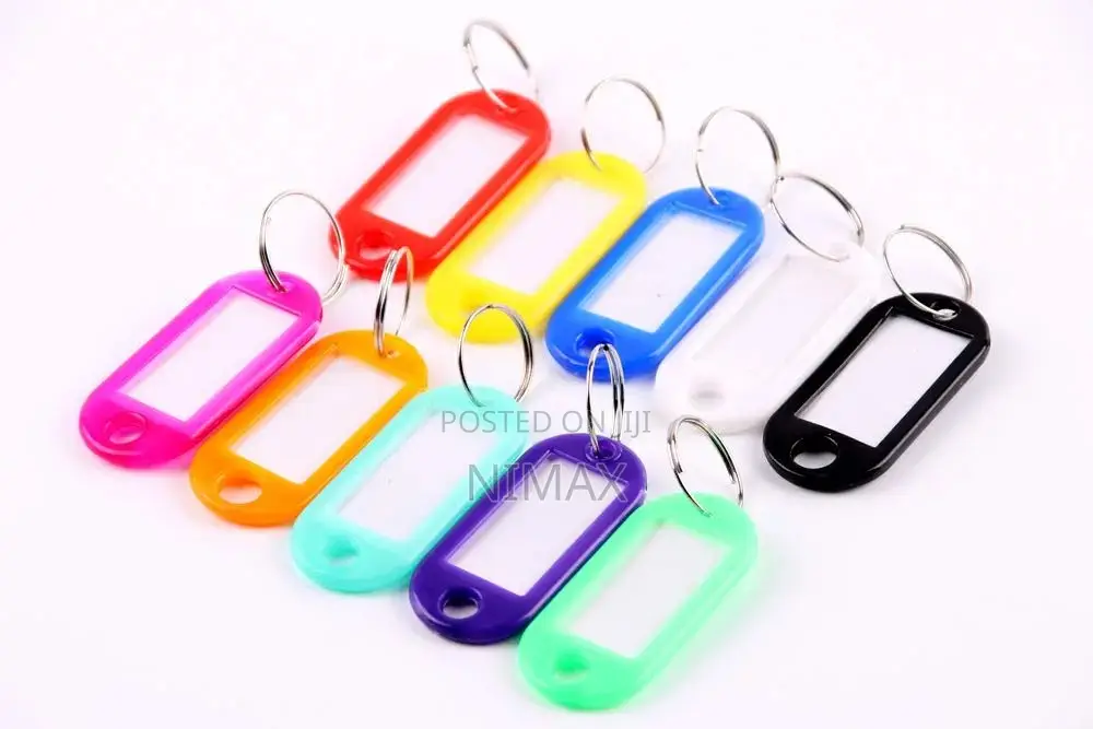 Keyrings Assorted Colours 6 Pack