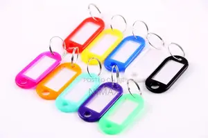 Keyrings Assorted Colours 6 Pack