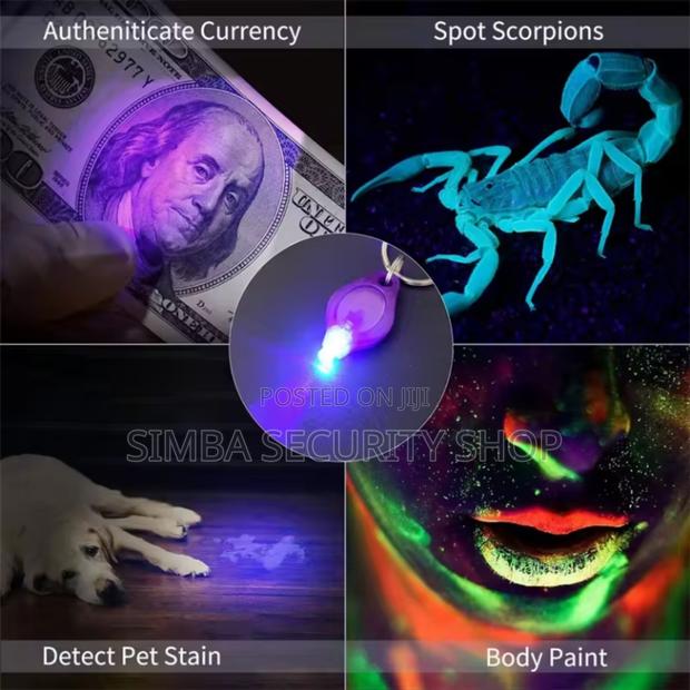 UV Keychain Keyholder Ultra Violet Flashlight Mini Gift - thumbnail 3