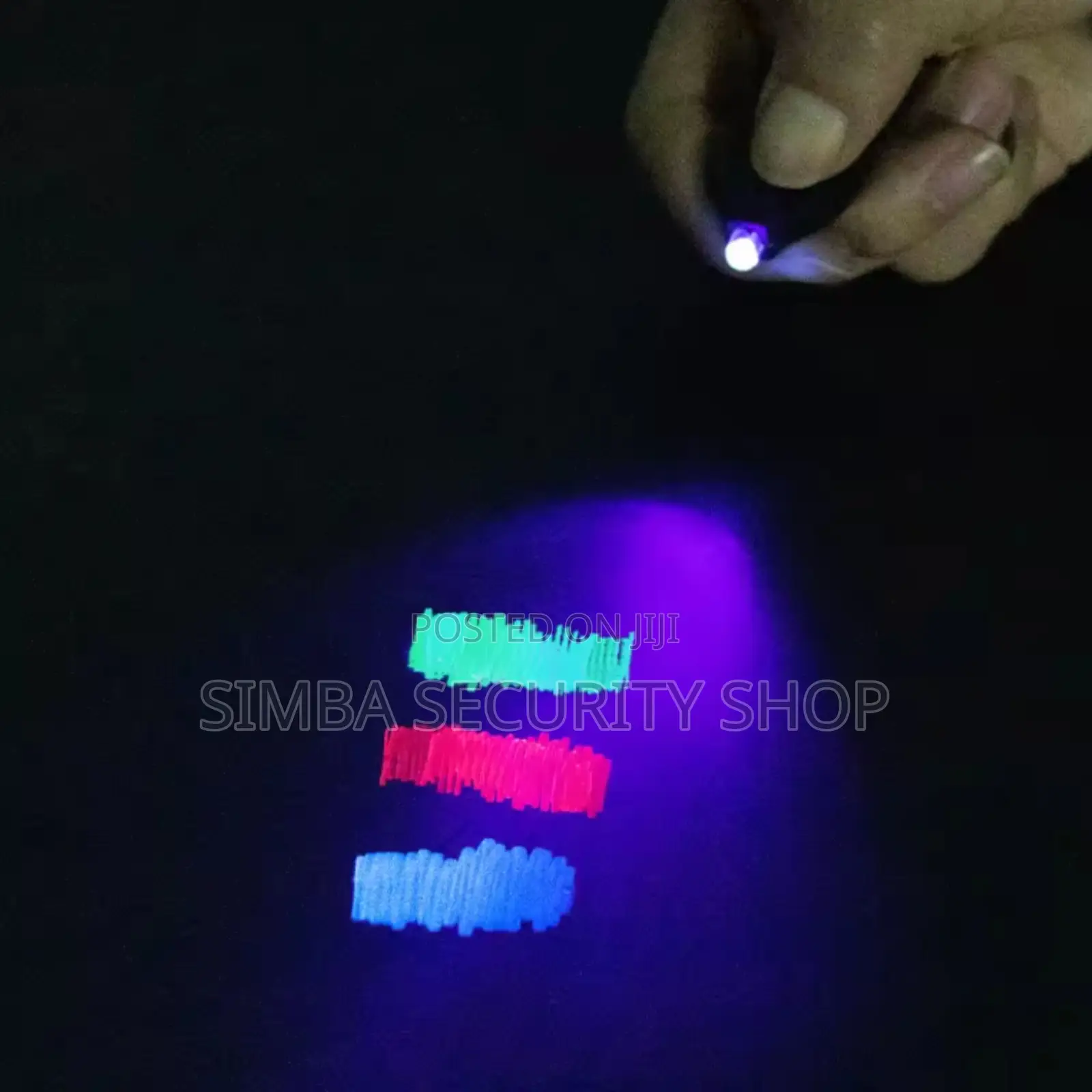 Ultraviolet Key Chain Holder Ring UV Torch Light Pendant
