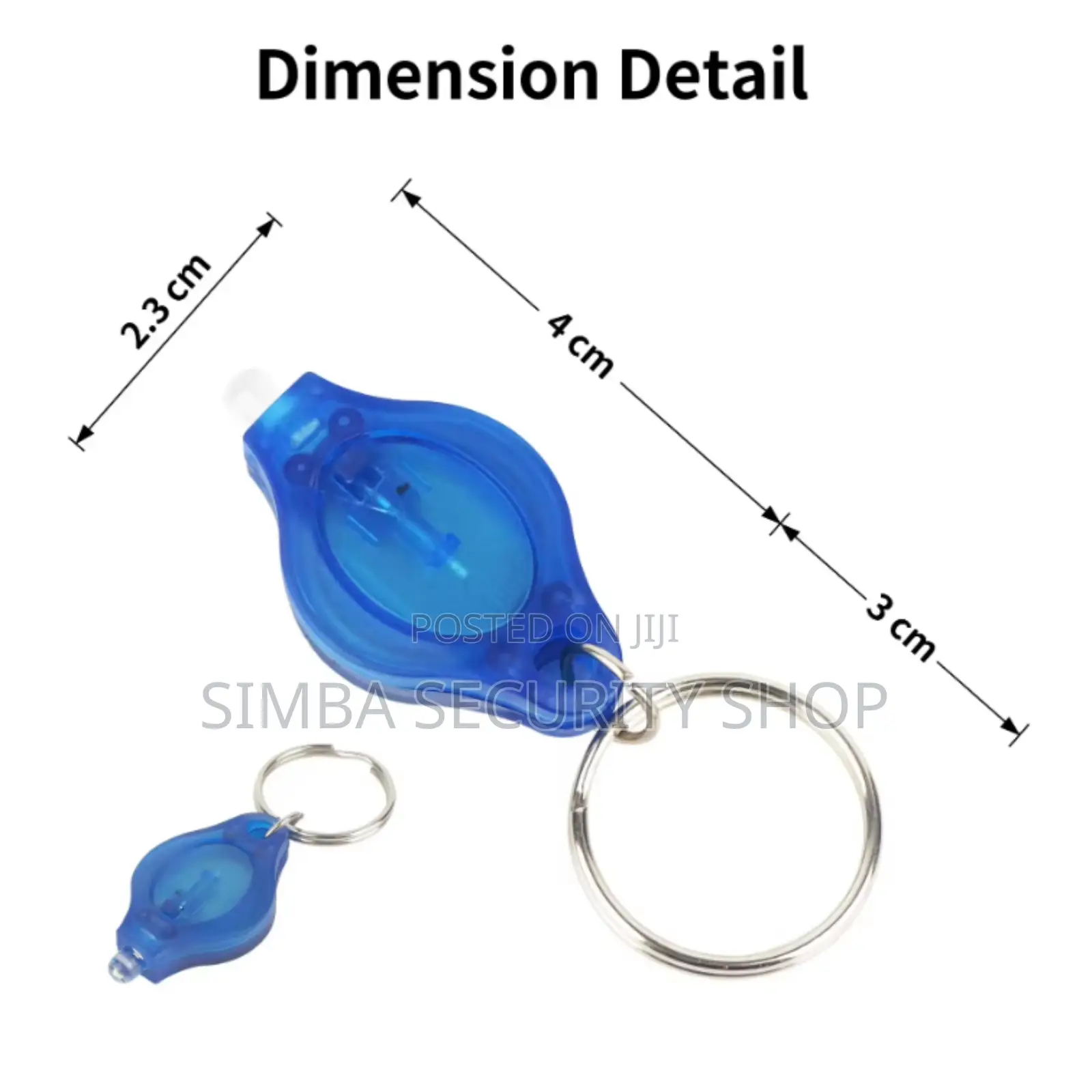 Ultraviolet Key Chain Holder Ring UV Torch Light Pendant
