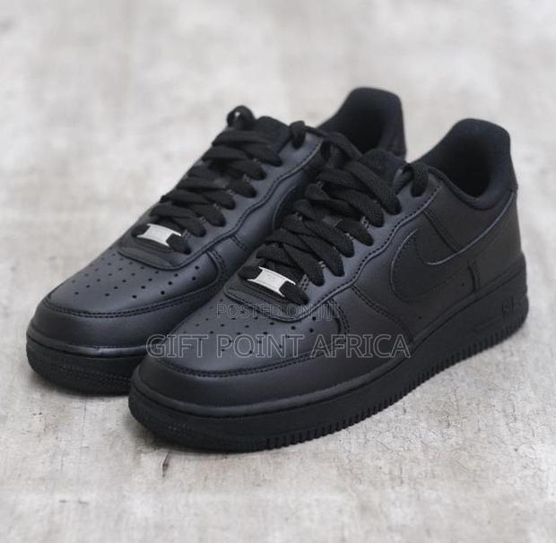 All Black Nike Airforce 1 Sneakers - thumbnail 3