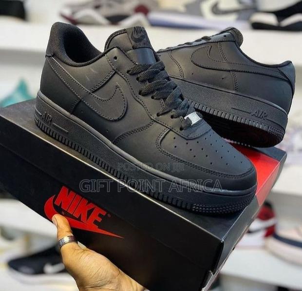 Black Nike Airforce 1 Sneakers - main view