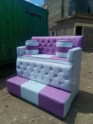 Pedicure Seat, 2 Seater Purple, White With Armarmrest 