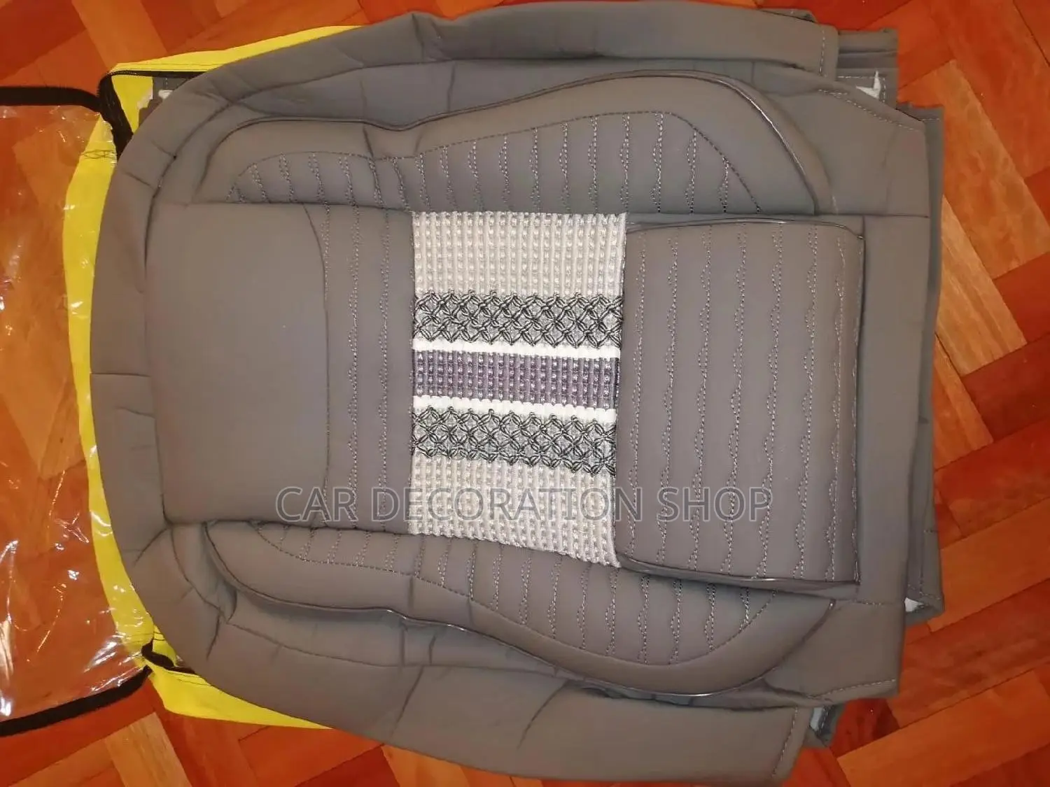 Unique Classy Leather Grey Seat Cover