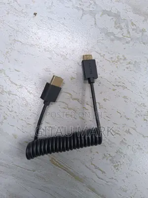 Mini HDMI to HDMI Cable Male to Male Coiled