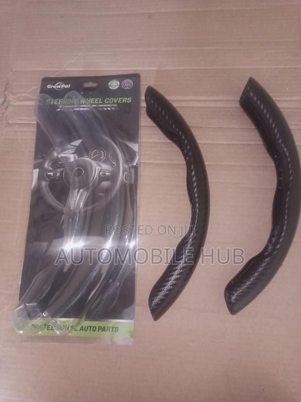 2 Pieces Carbon Steering Wheel Covers Universal