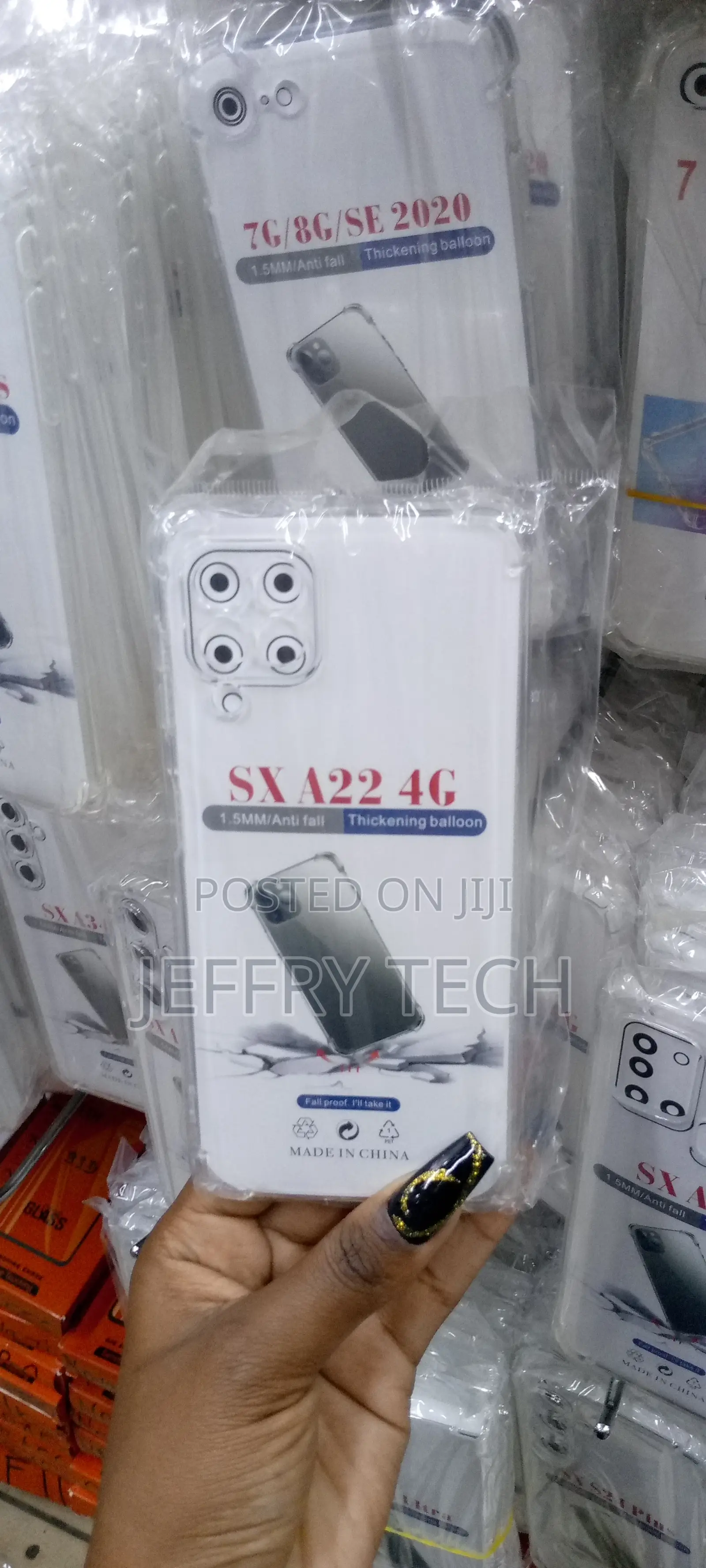Osophter for Galaxy A22 4G Case Clear Transparent Reinforced