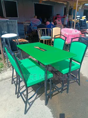 Restaurant Set, Green With a 2ft by 4 Ft Table 