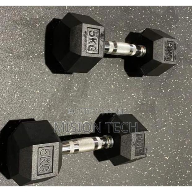 5kg Pair Fixed(Hexagon Shaped) Dumbbells