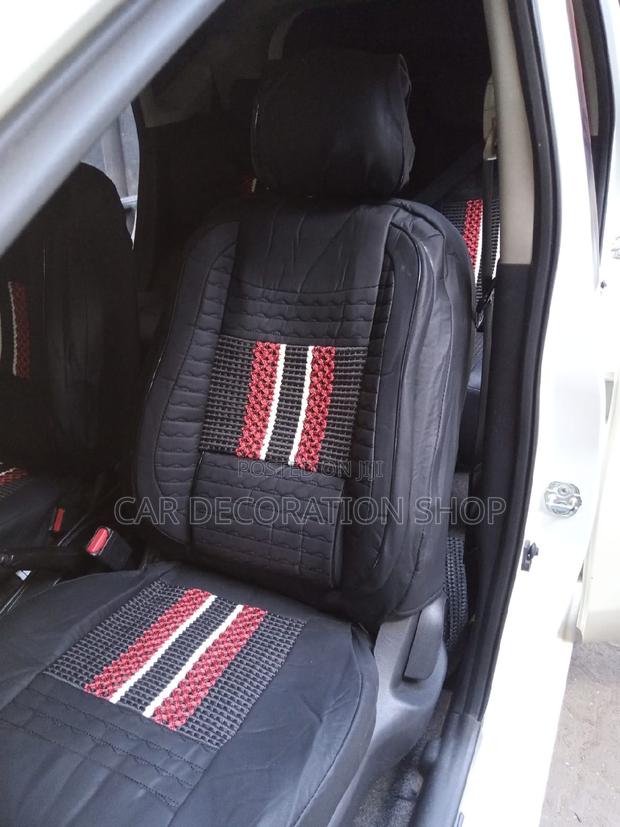 Black Leather Seat Top Covers - main view