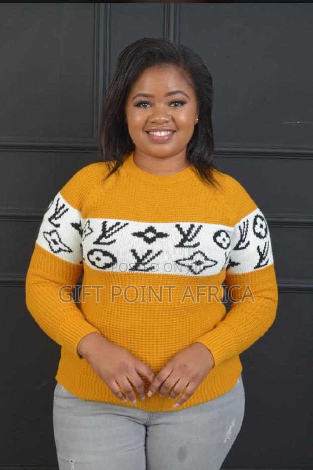 Mustard Free Size Sweater Top for Ladies - main view