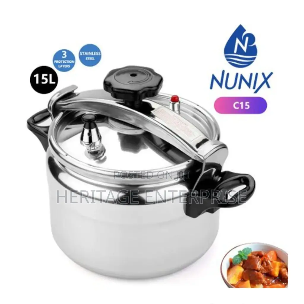 Pressure Cooker - Explosion Proof - 15 Litres - Silver