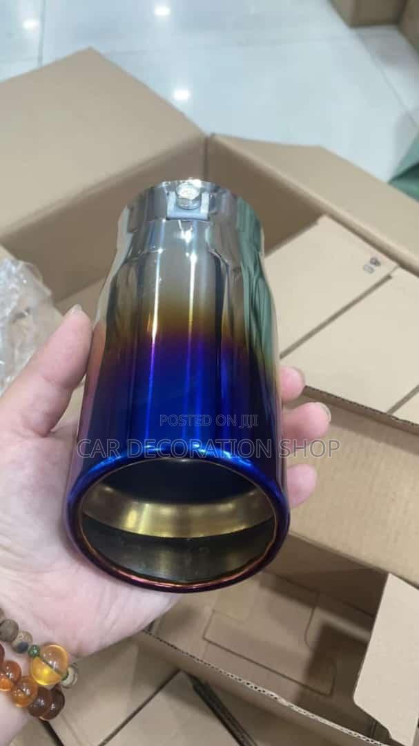 New 3" Exhaust End Tip With Burnt Blue Color - main view