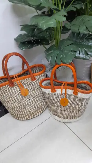 Baskets With Leather Handles