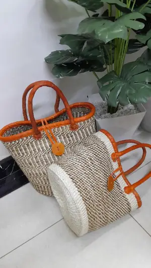 Leather Handles Sisal Bags
