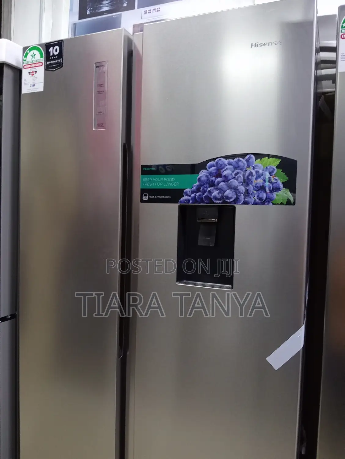 Hisense Fridge 518 Liters Side by Side REF518DR
