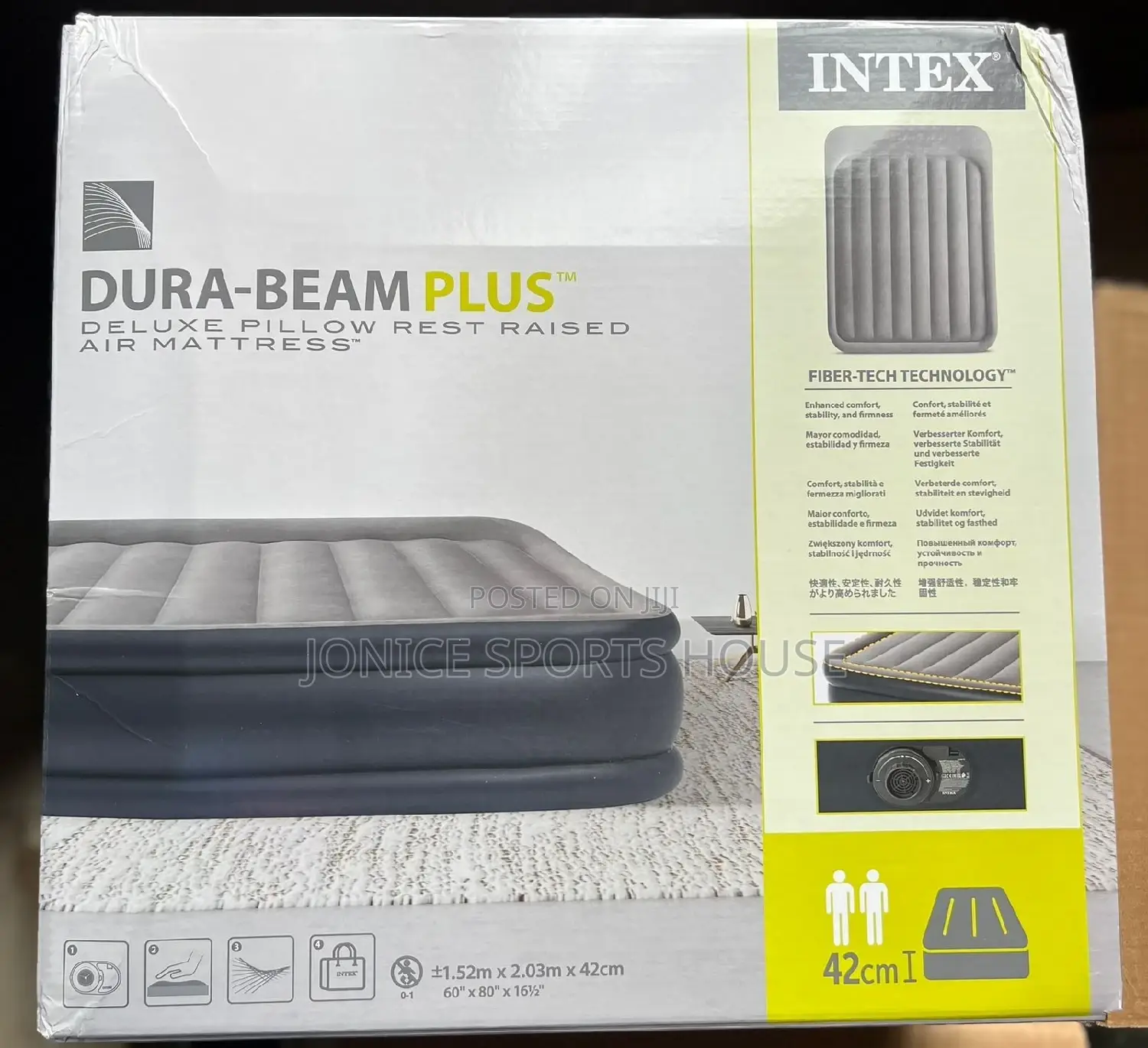 Intex Double Mattress With Inbuilt Pump