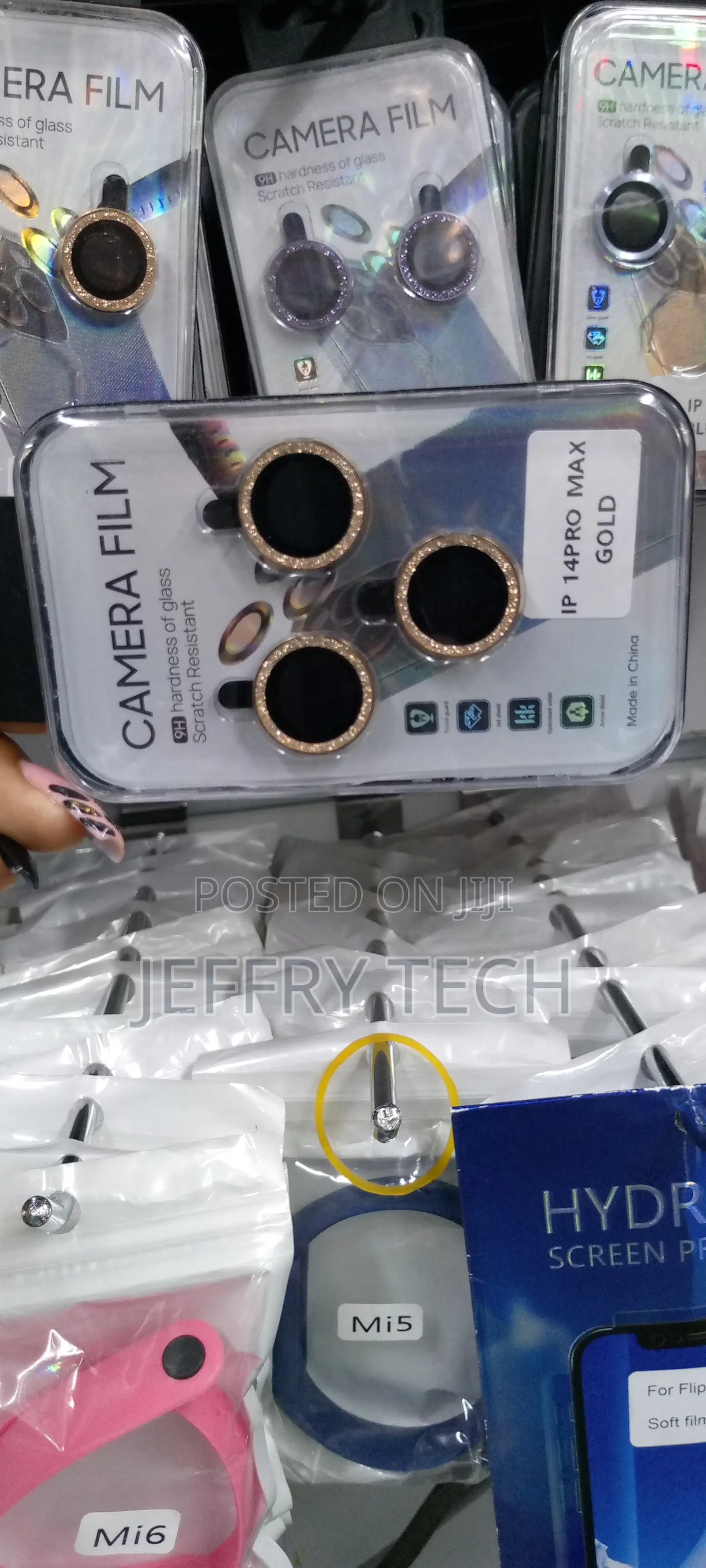 iPhone 14 Pro Max Camera Lens Protector Bling, 9H Tempered