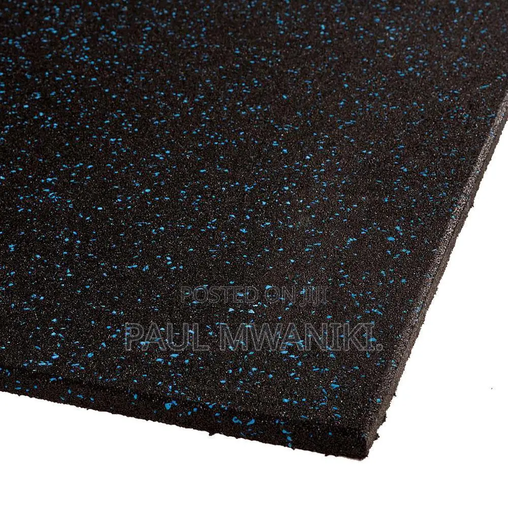 Commercial Rubber Flooring Tile - Blue Fleck,15mm,1mx1m