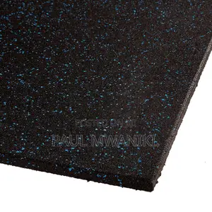 Commercial Rubber Flooring Tile - Blue Fleck,15mm,1mx1m